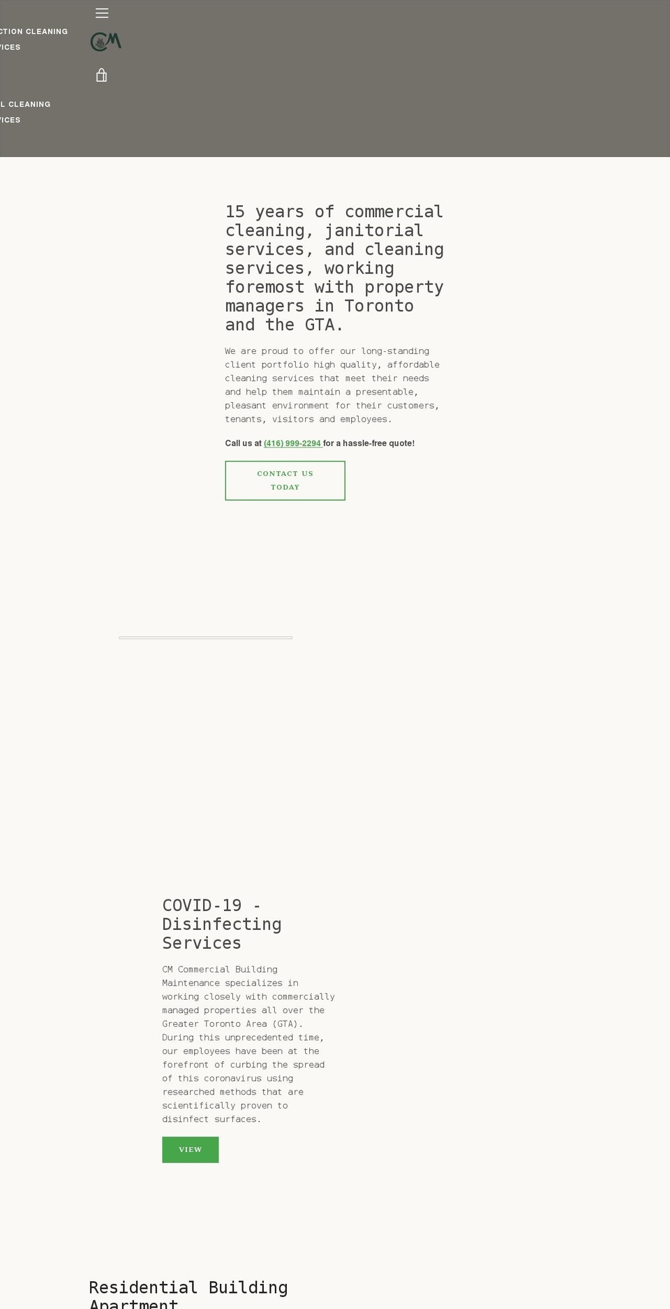 cmmaintenance.ca shopify website screenshot
