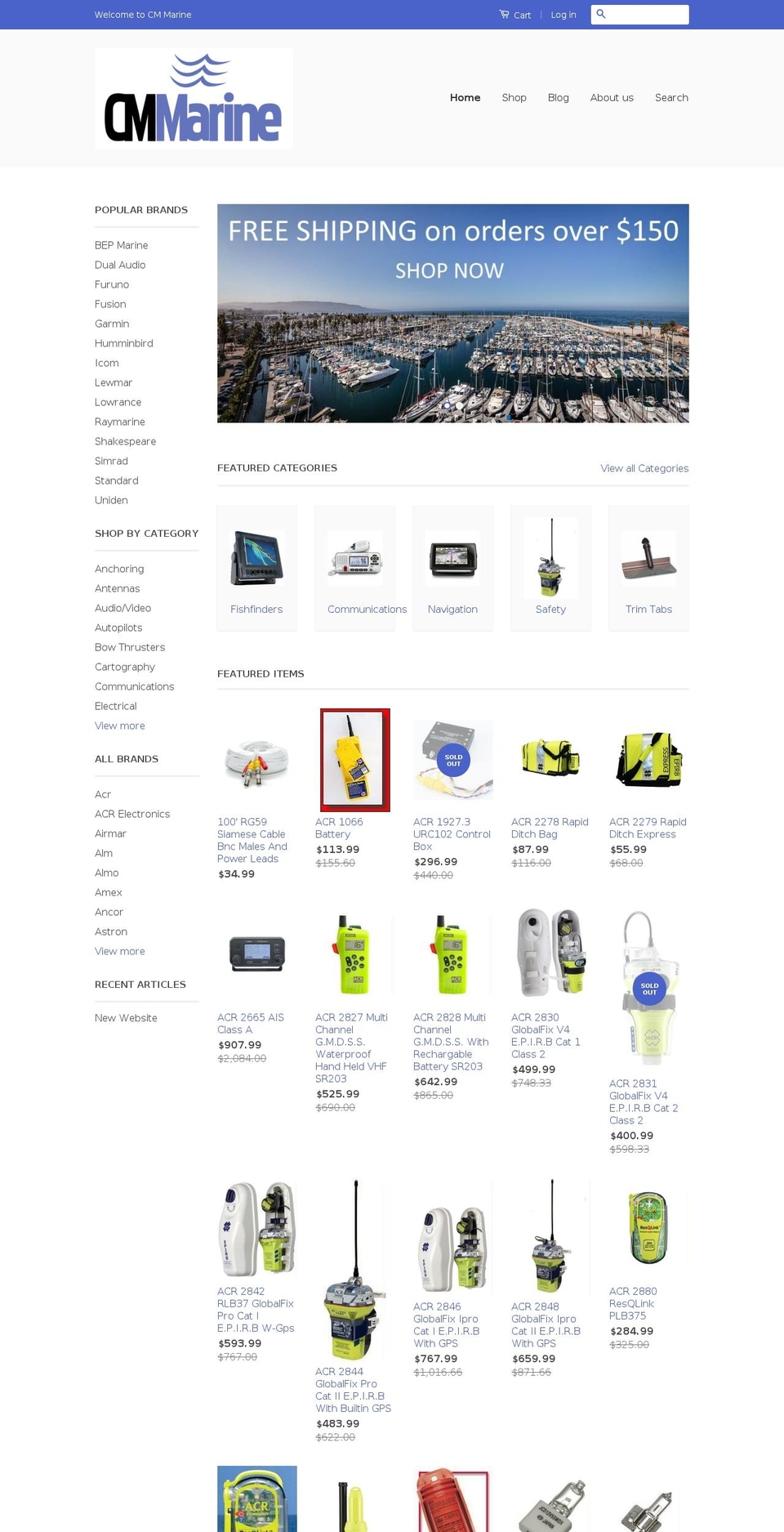 is-turnkey-theme Shopify theme site example cmmarineusa.com