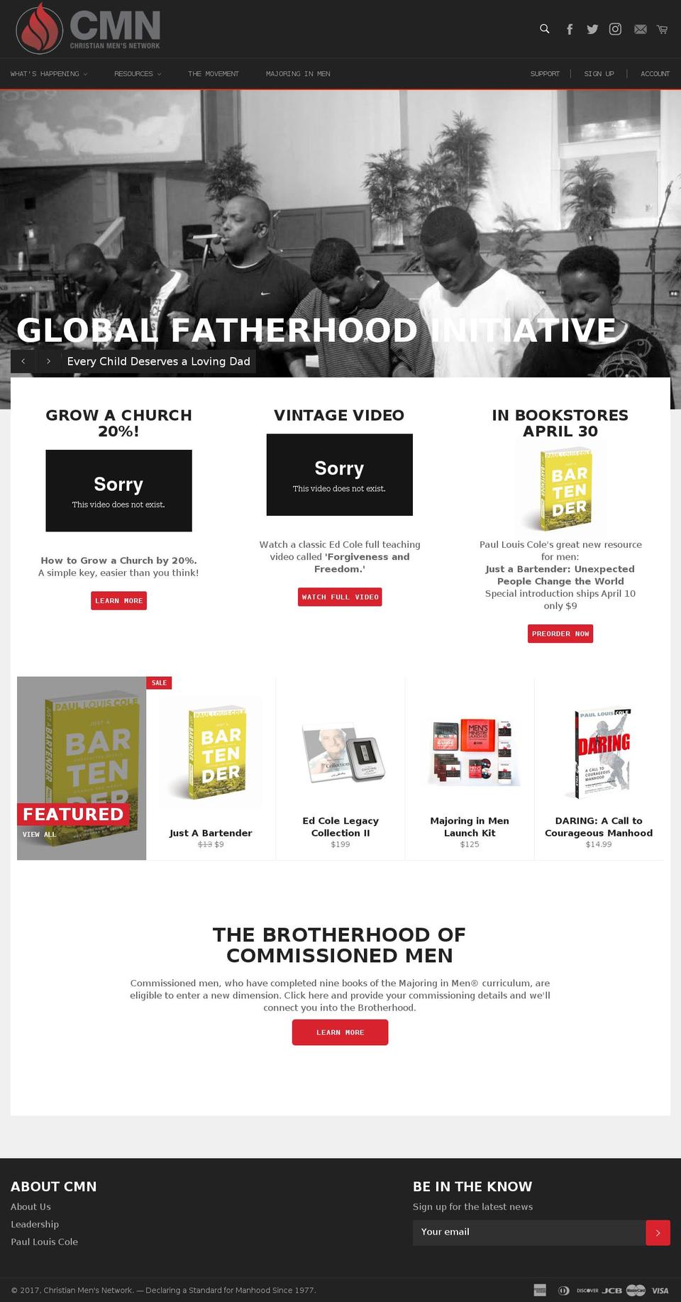 cmnworld.com shopify website screenshot