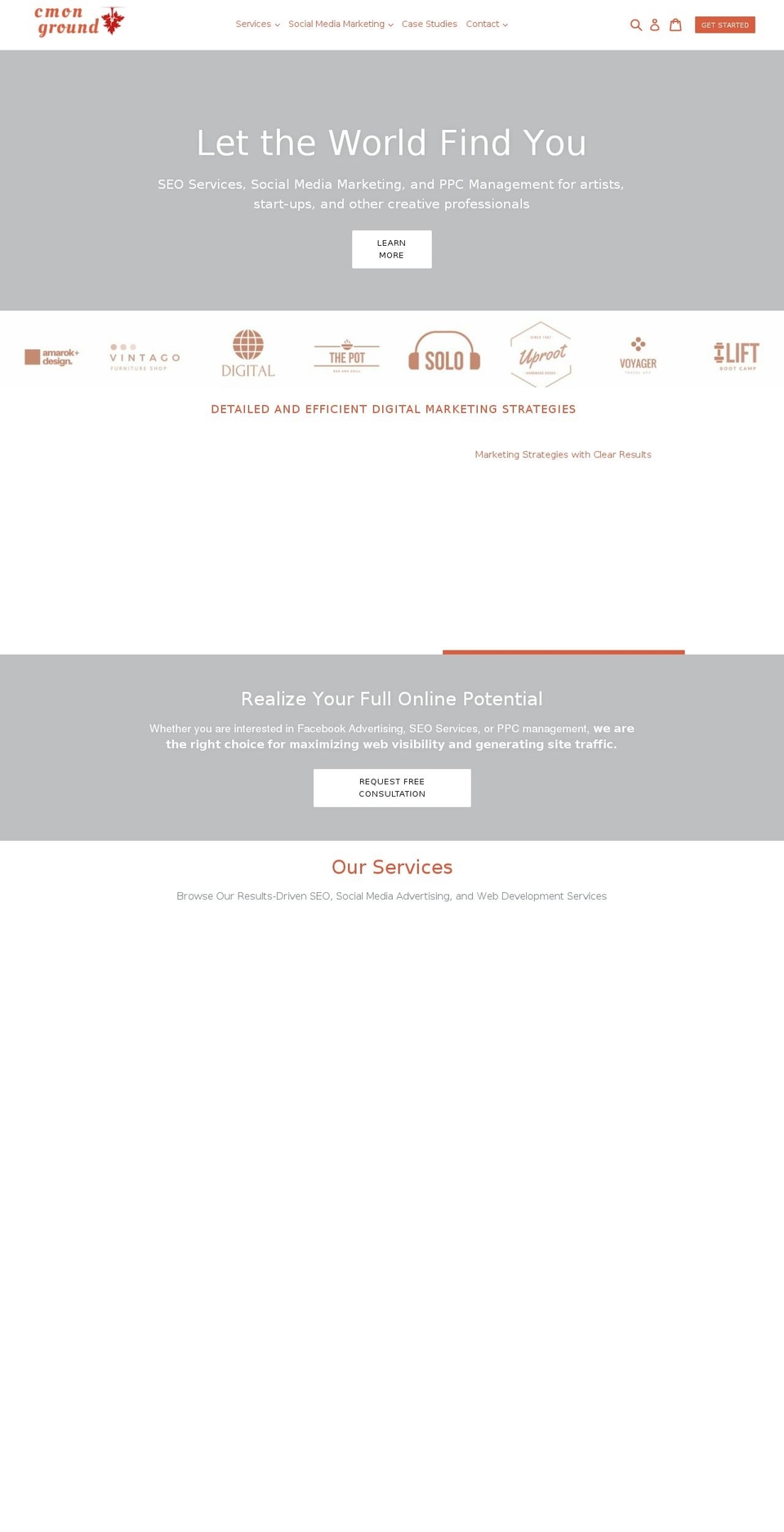 cmonmarketing.com — Shopify storefront screenshot