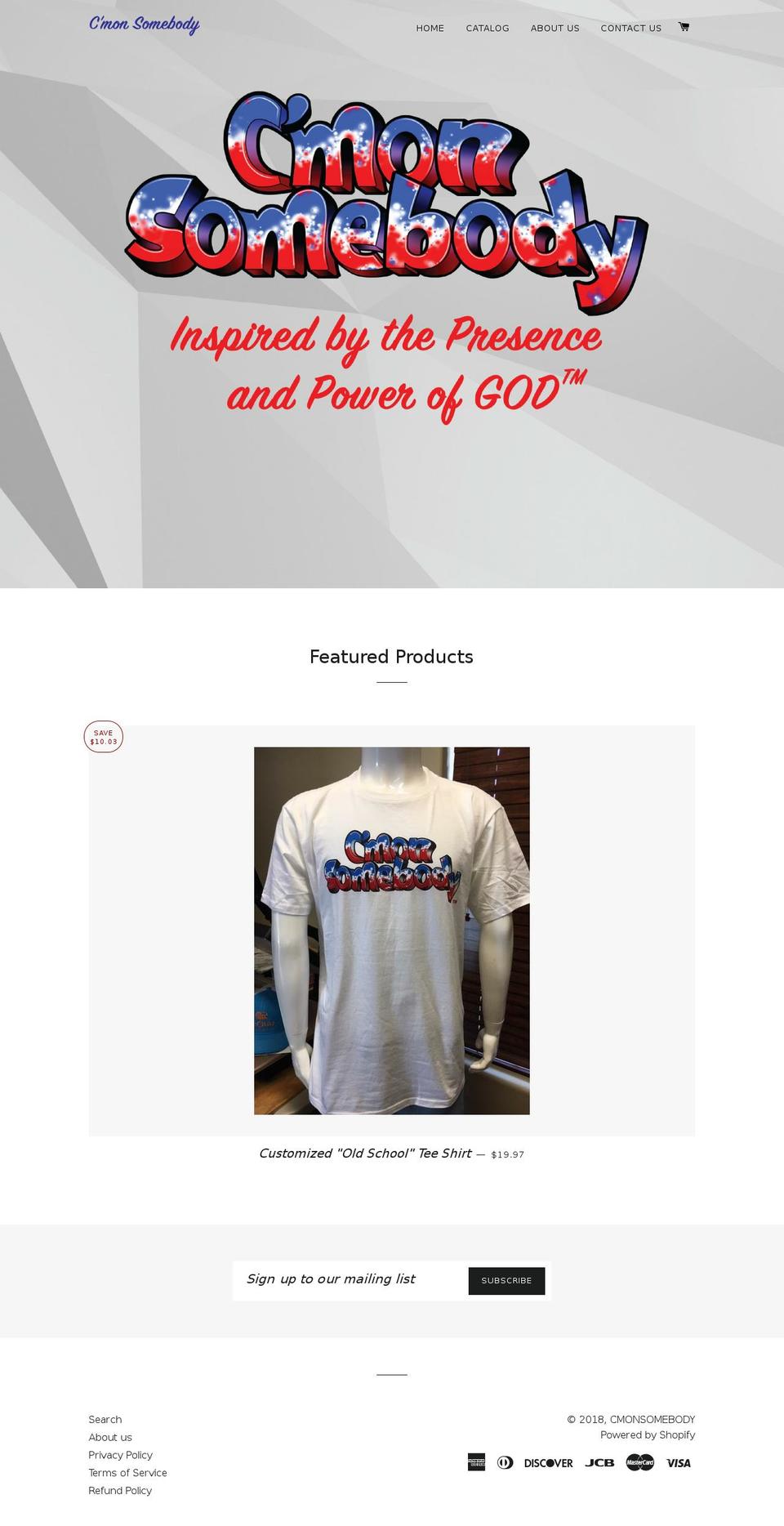 cmonsomebody.com shopify website screenshot