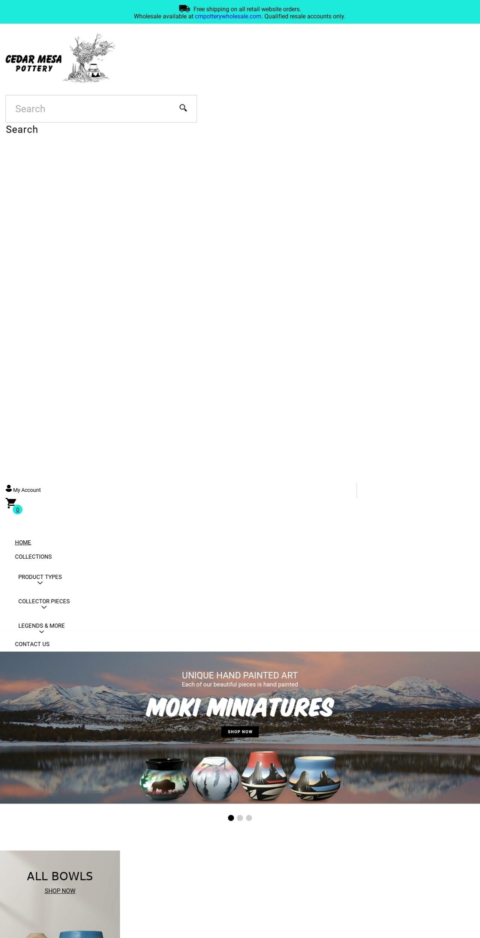 cmpottery.com shopify website screenshot