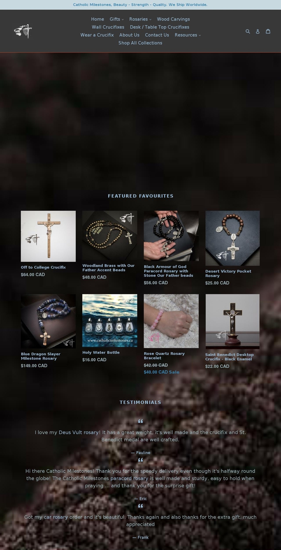 cmrosary.com — Shopify storefront screenshot