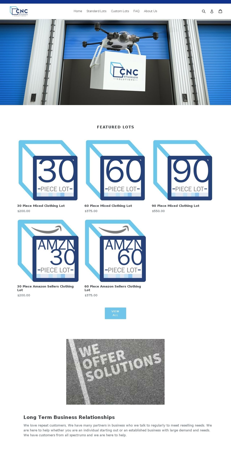 cncwholesalesolution.com — Shopify storefront screenshot