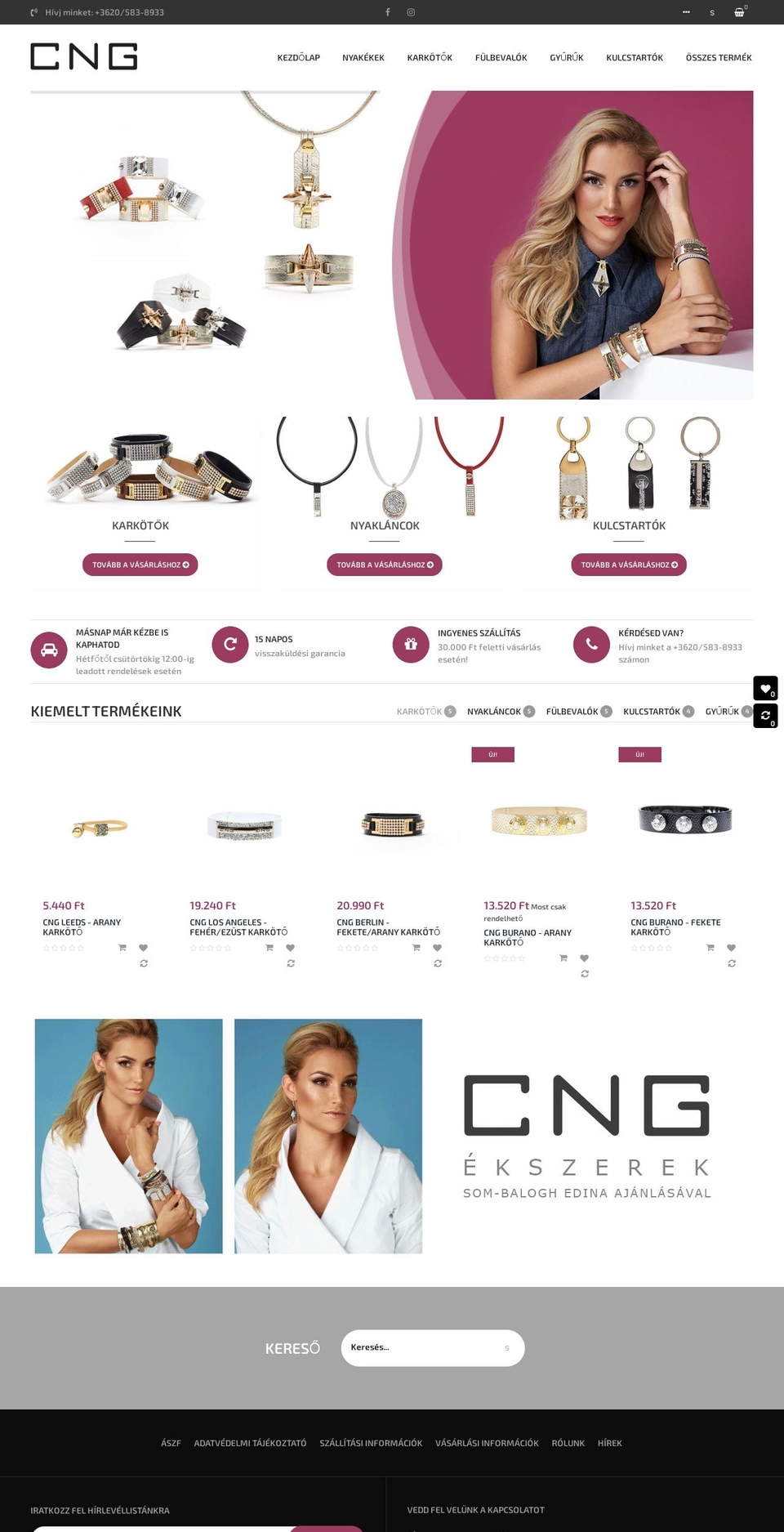 cngshop.hu shopify website screenshot