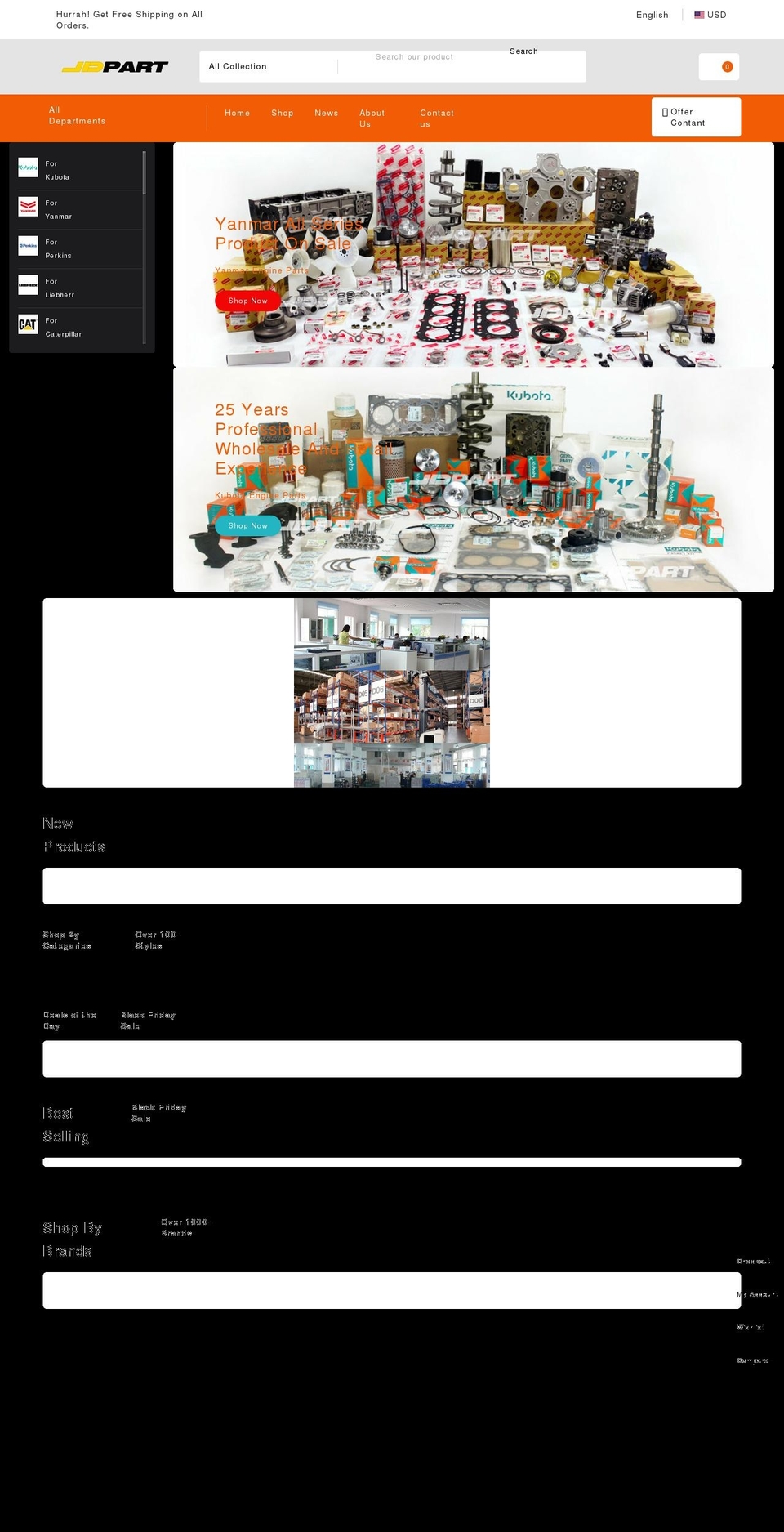 cnjdpart.com shopify website screenshot