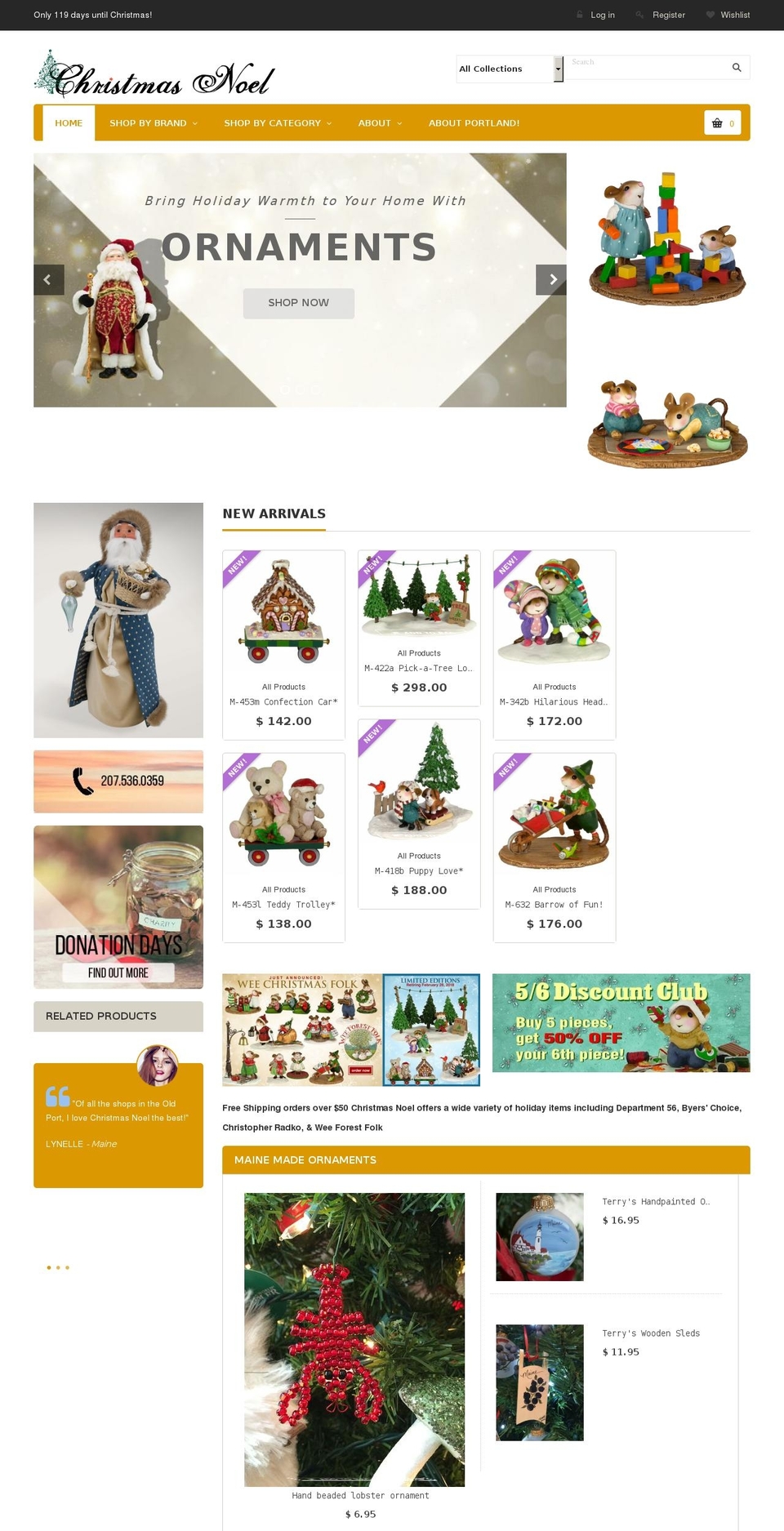 cnoel.christmas shopify website screenshot