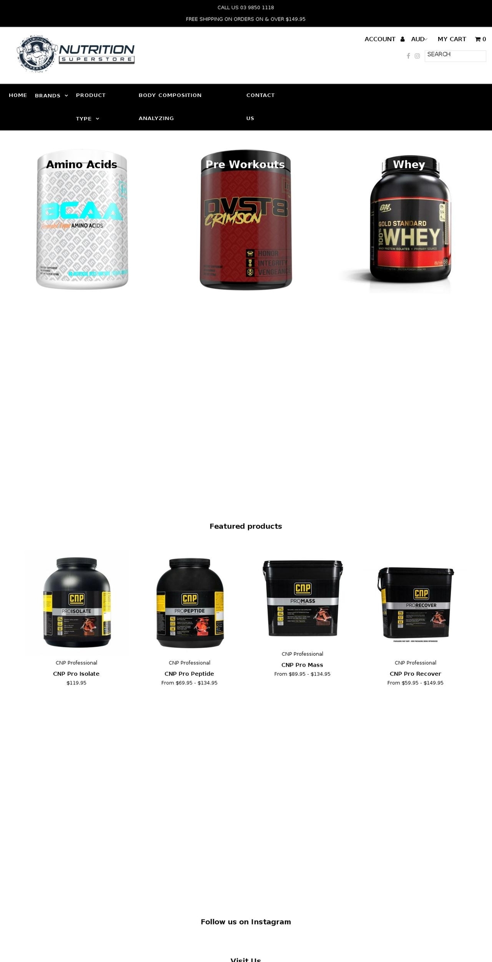 cnpprotein.com.au shopify website screenshot