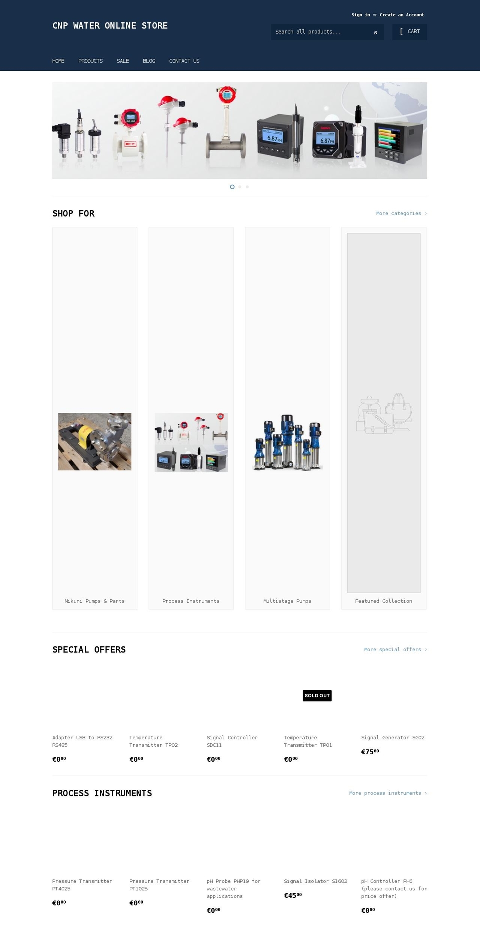 cnpwater.com shopify website screenshot