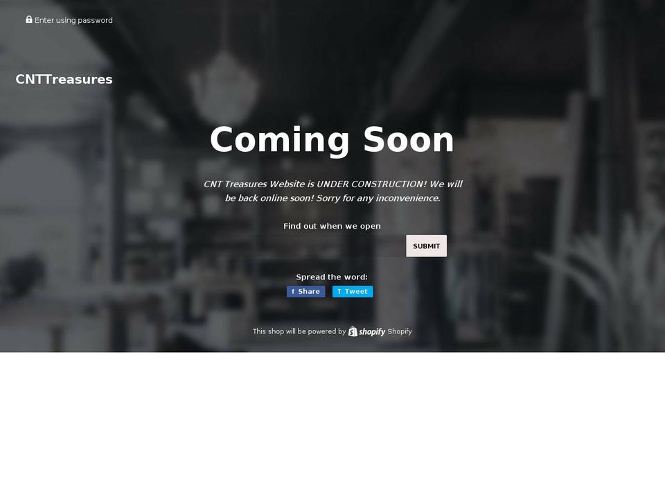 cnttreasures.com — Shopify storefront screenshot