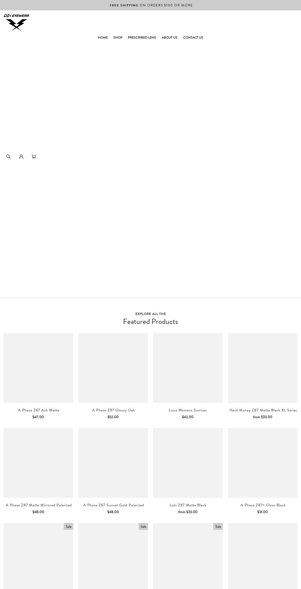 co-eyewear.com shopify website screenshot