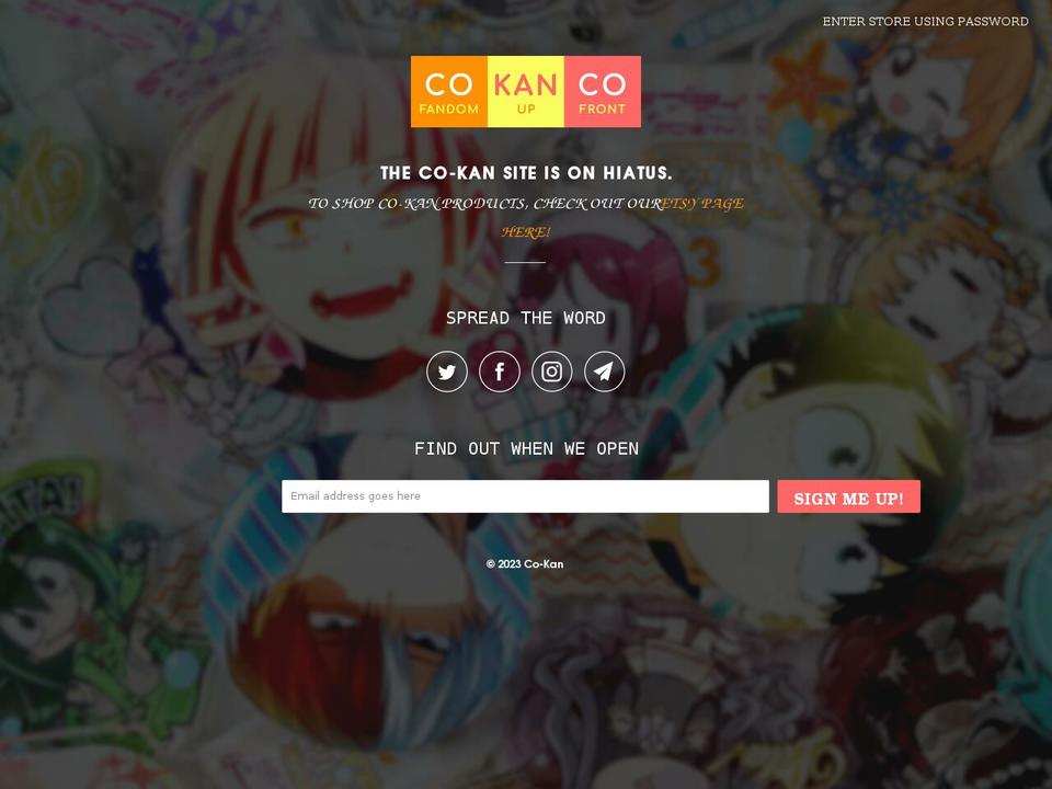 New Homepage Shopify theme site example co-kan.co