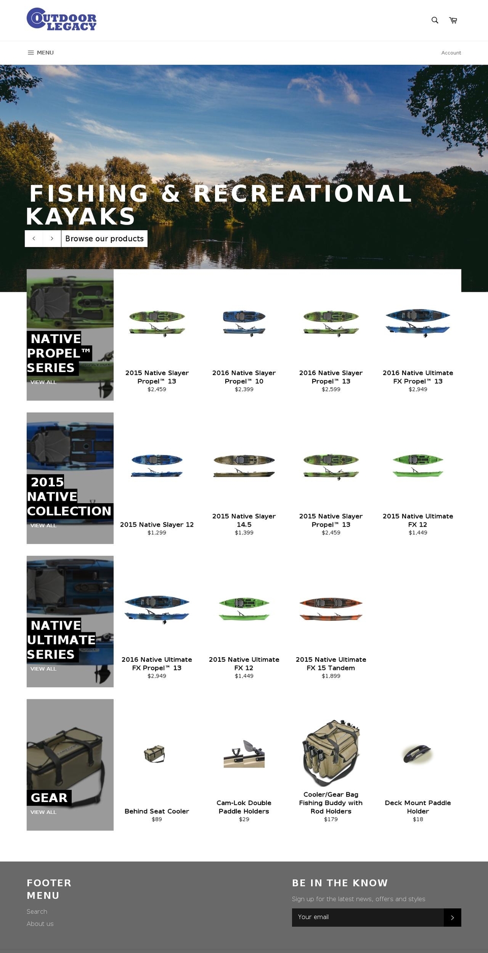 co-outdoorlegacy.com shopify website screenshot