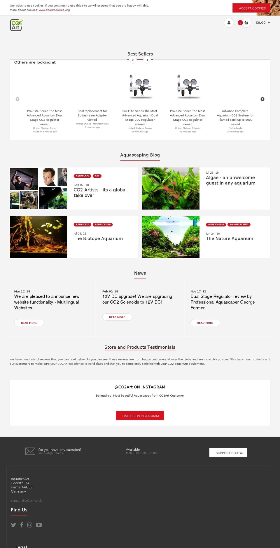 fastor2-0-default Shopify theme site example co2aquarium.com