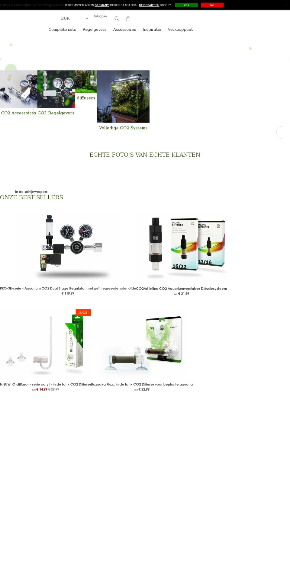 COArt EU Artisan Live Shopify theme site example co2art.nl