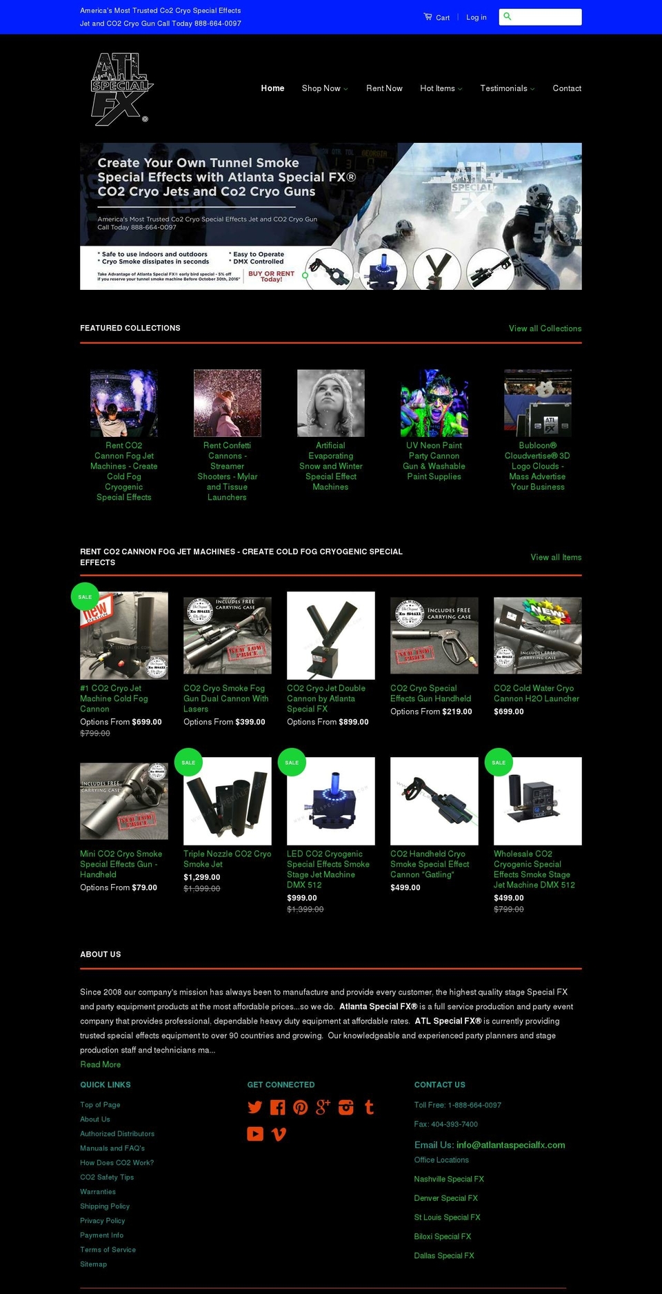 co2spfx.com — Shopify storefront screenshot