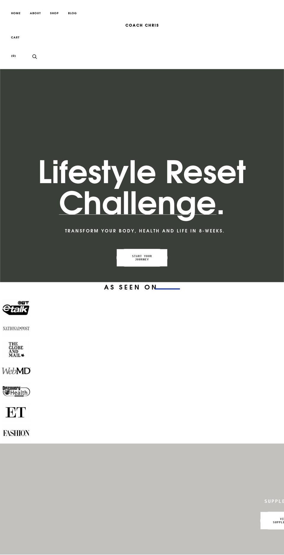 coachchris.com shopify website screenshot