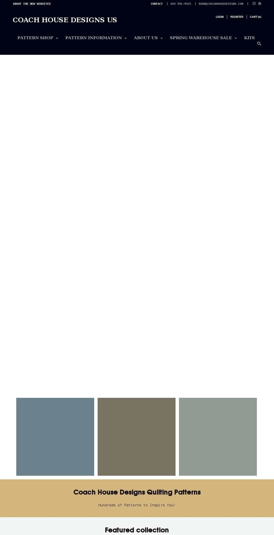 coachhousedesigns.com shopify website screenshot