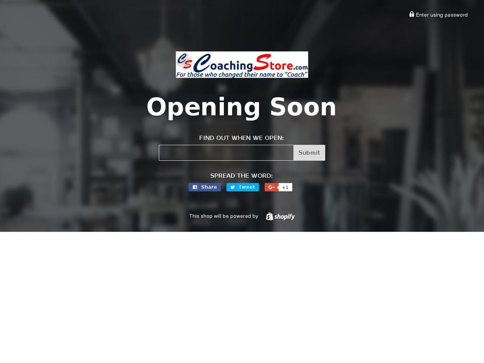 coachingstore.com shopify website screenshot