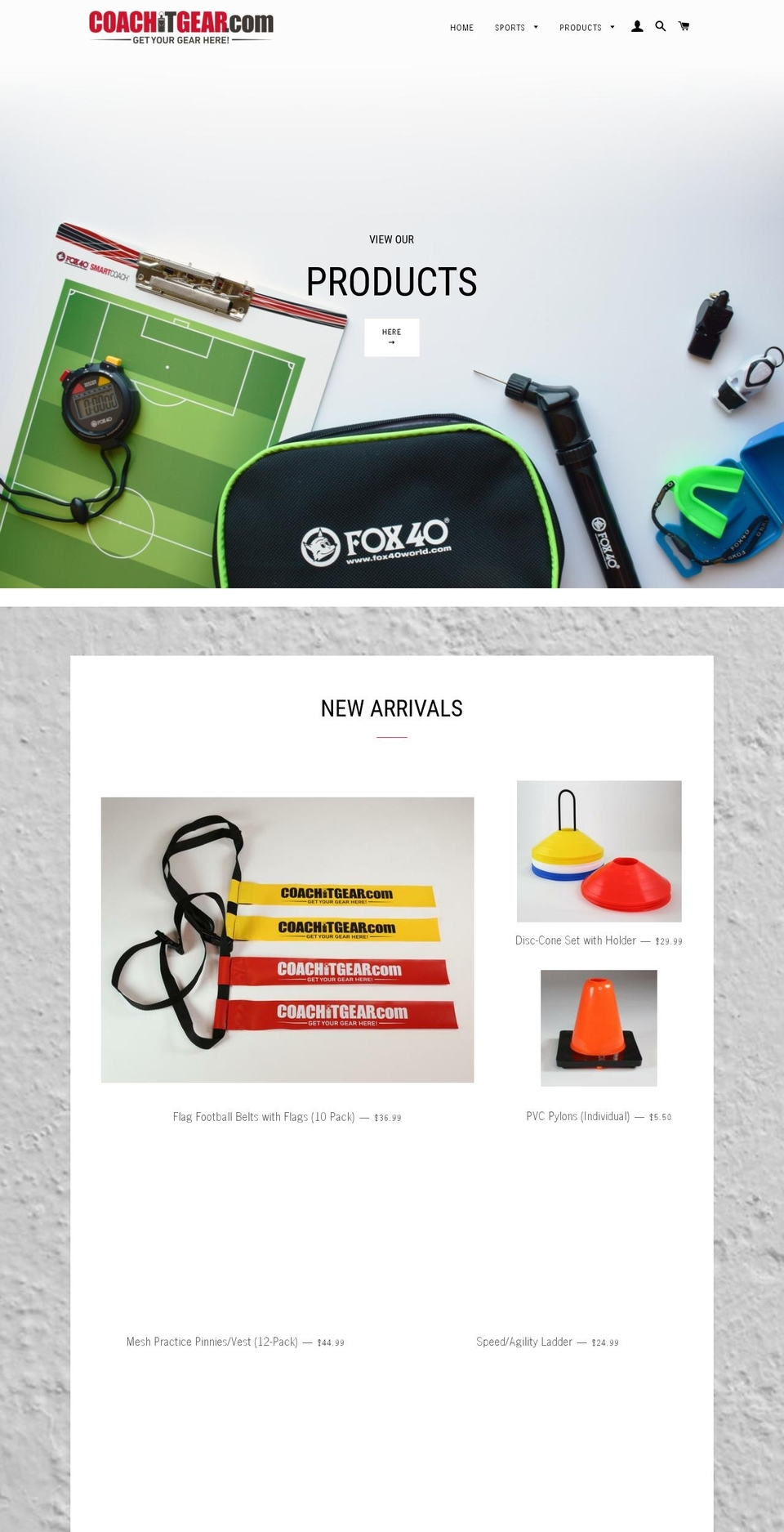 coachitgear.com shopify website screenshot