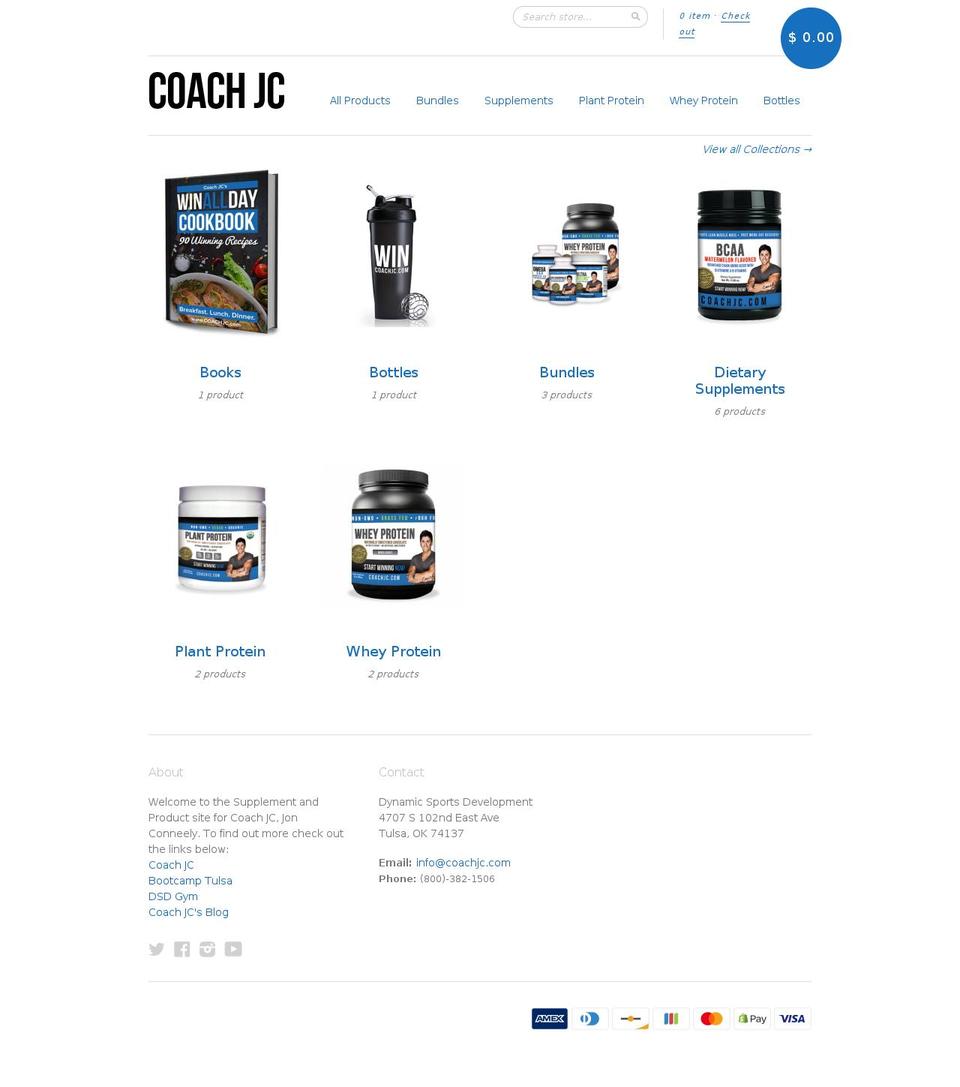 coachjcnutrition.com — Shopify storefront screenshot