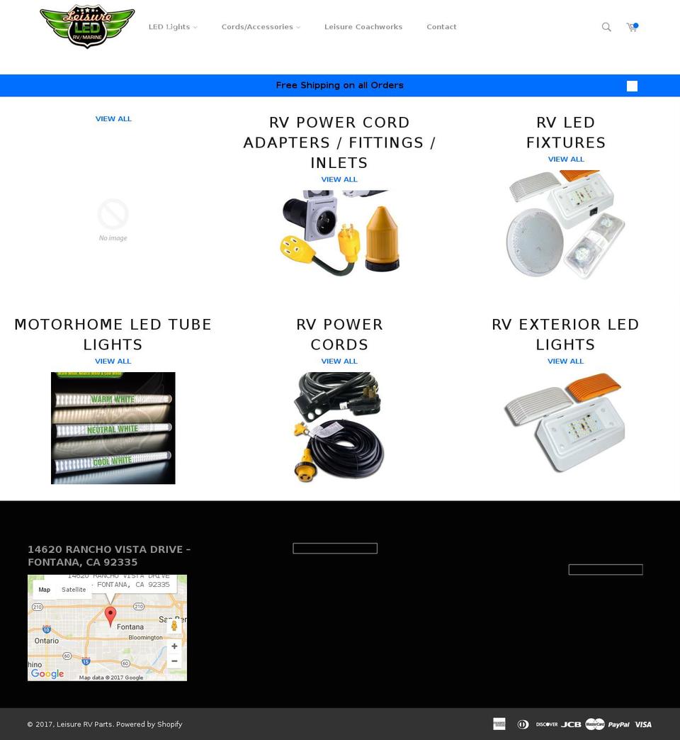 leisurervparts.com Shopify theme site example coachworkled.com