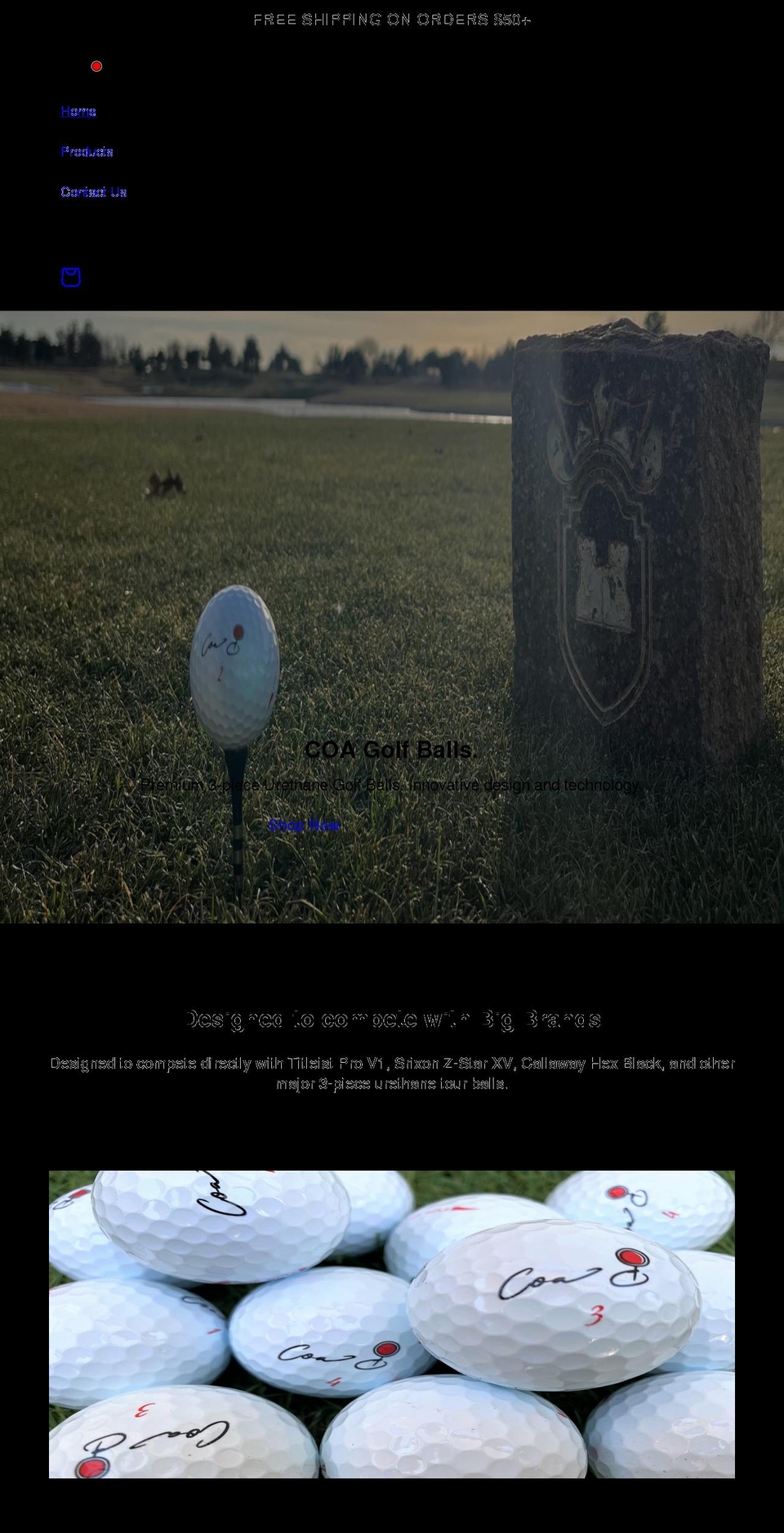 coagolf.com shopify website screenshot