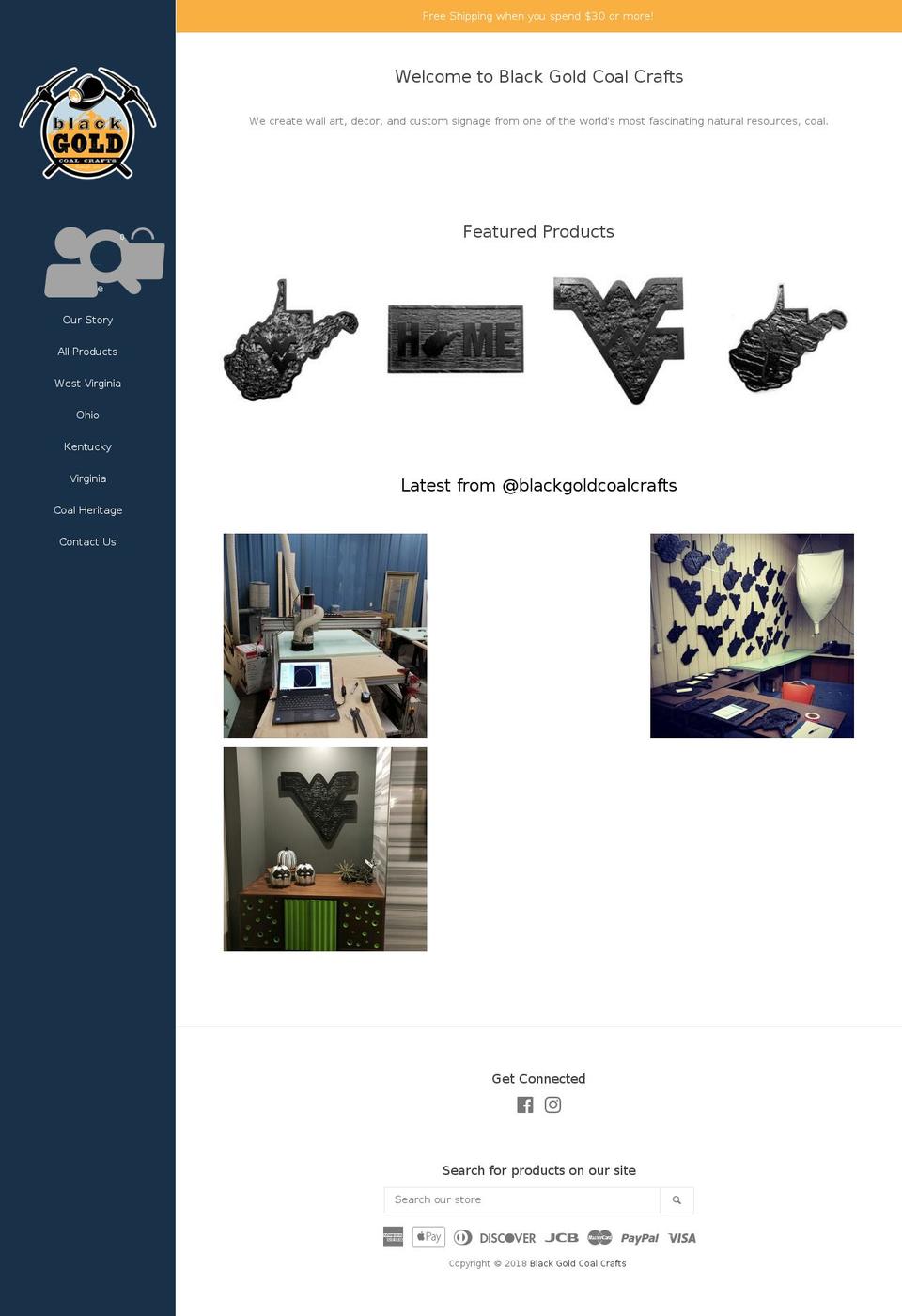 coalcrafts.com — Shopify storefront screenshot