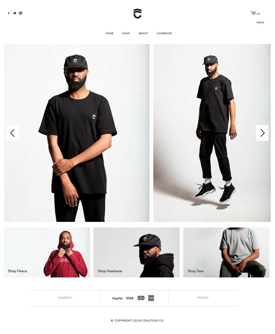 coalitionlifestyle.com — Shopify storefront screenshot