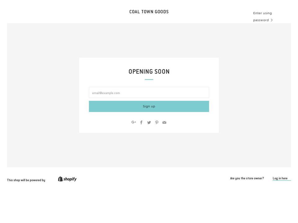 coaltowngoods.com shopify website screenshot