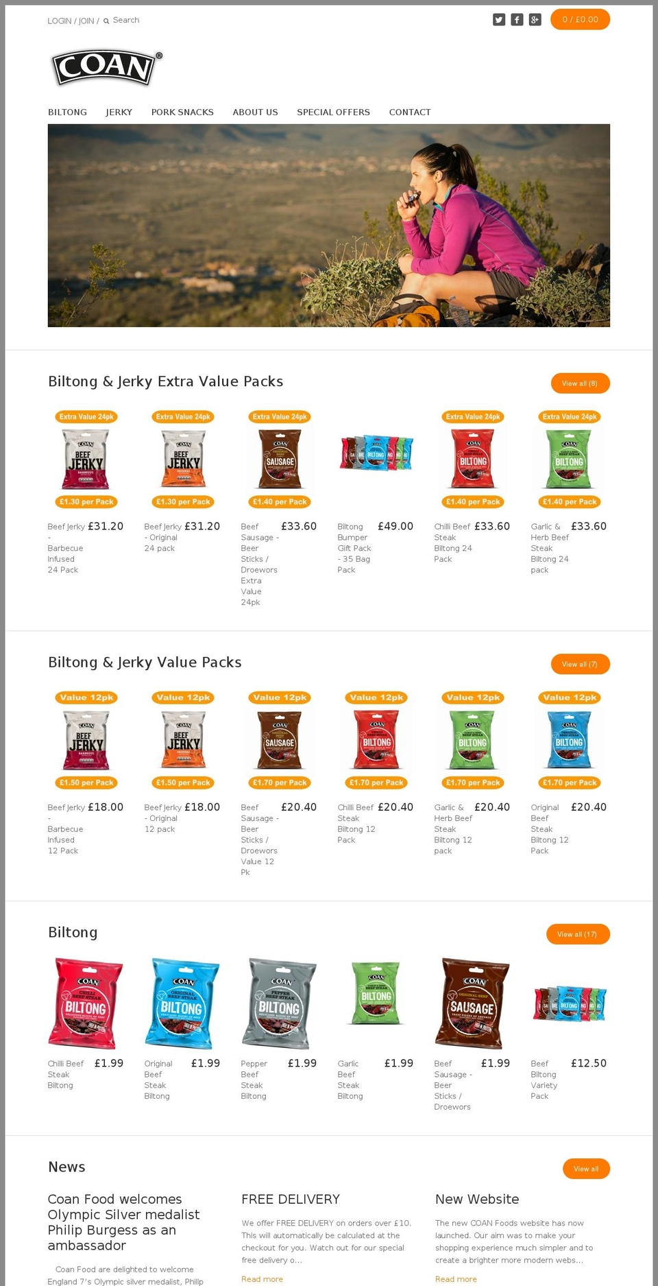 coanbiltong.com shopify website screenshot