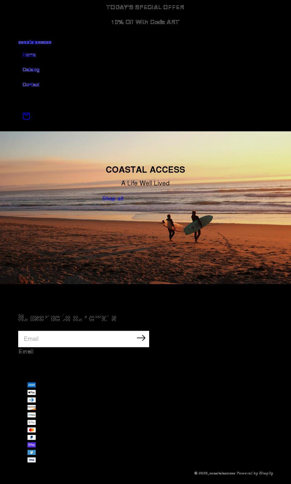 coastal-access.com shopify website screenshot