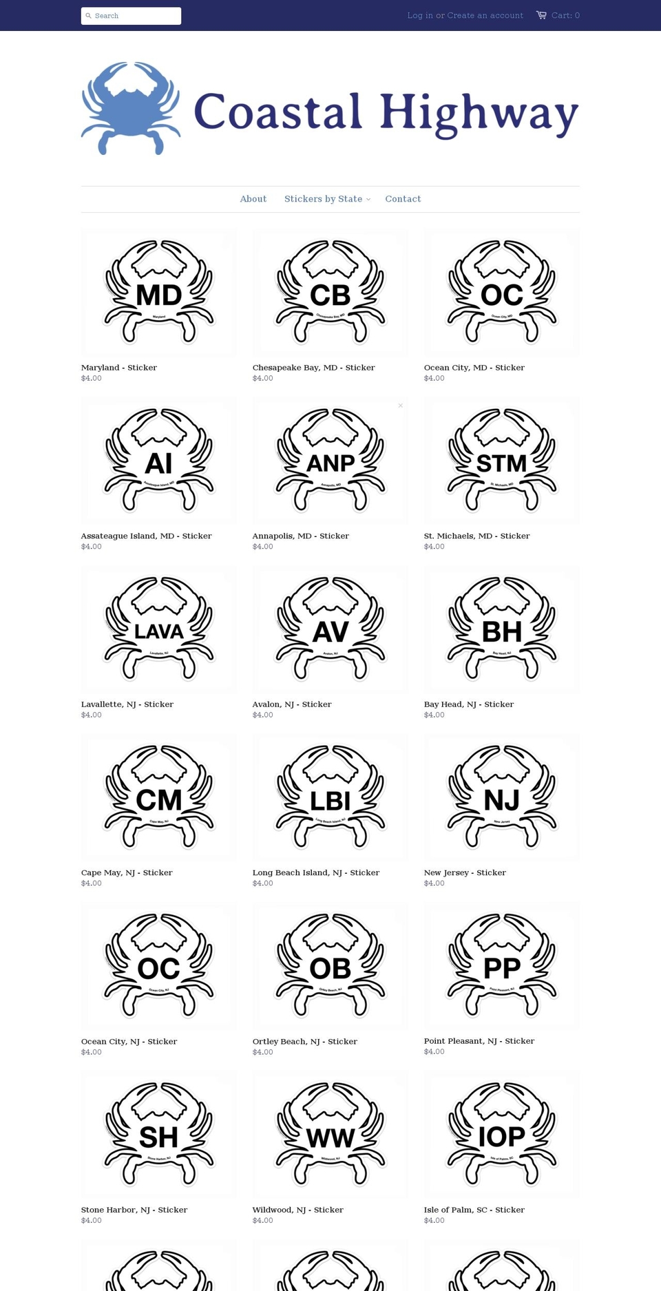 coastal-highway.com shopify website screenshot