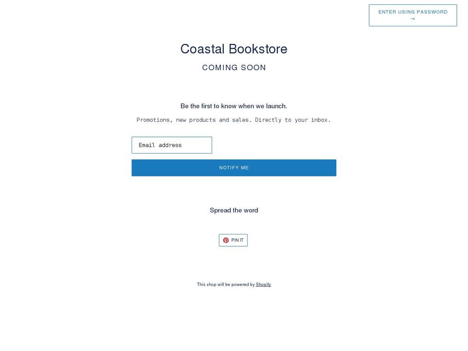 coastalbooks.ca shopify website screenshot