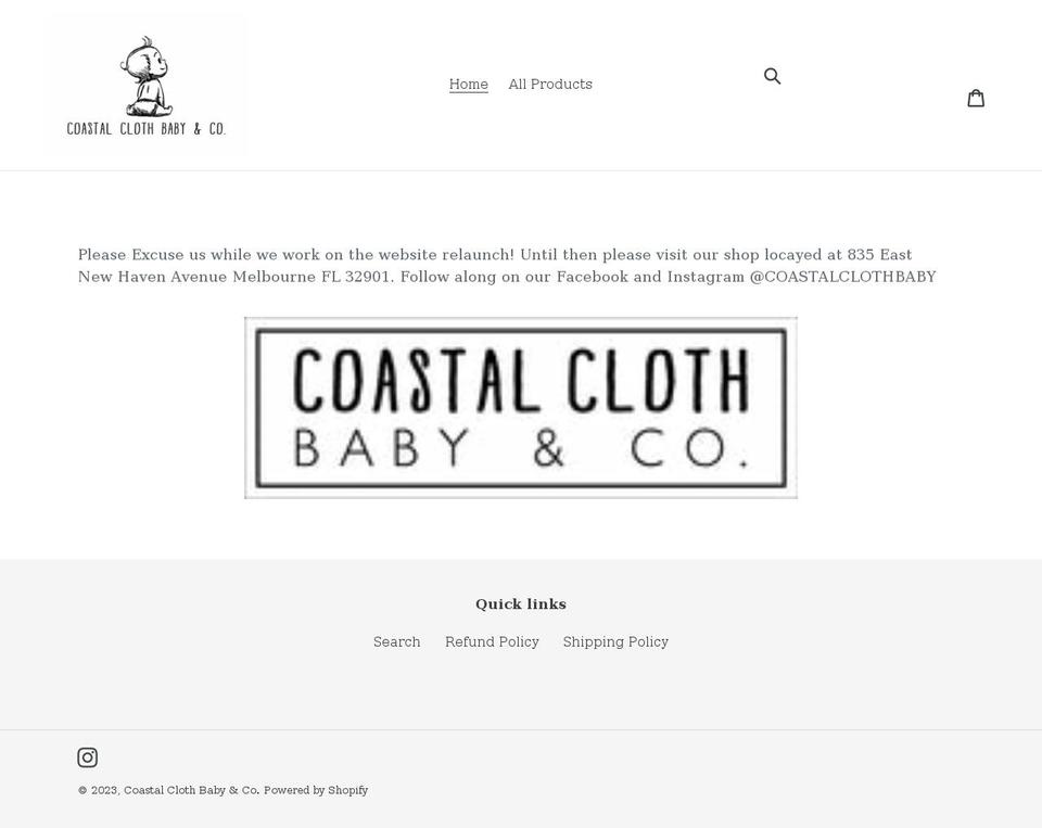 coastalclothbaby.com shopify website screenshot
