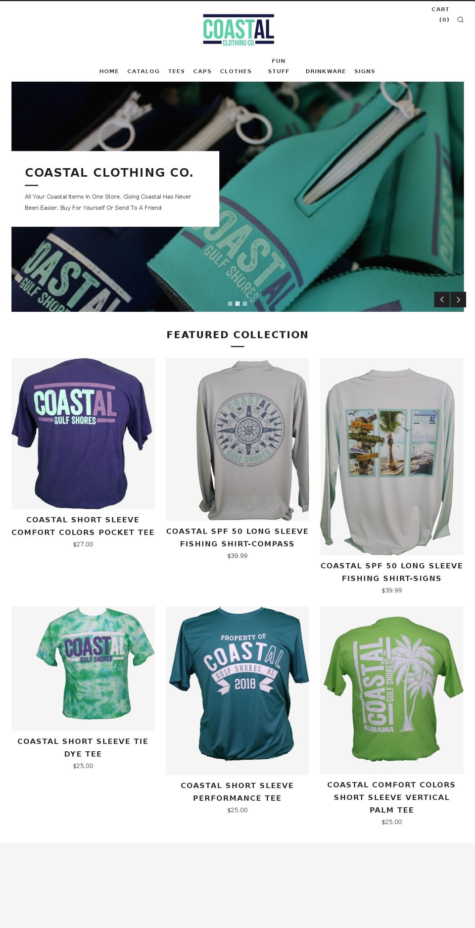 coastalclothingcompany.com — Shopify storefront screenshot