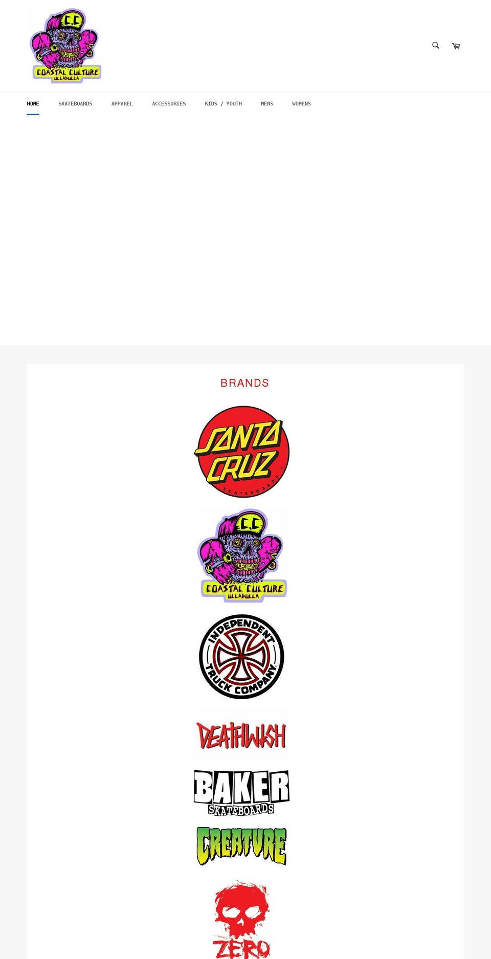 coastalculturesurfskate.com shopify website screenshot