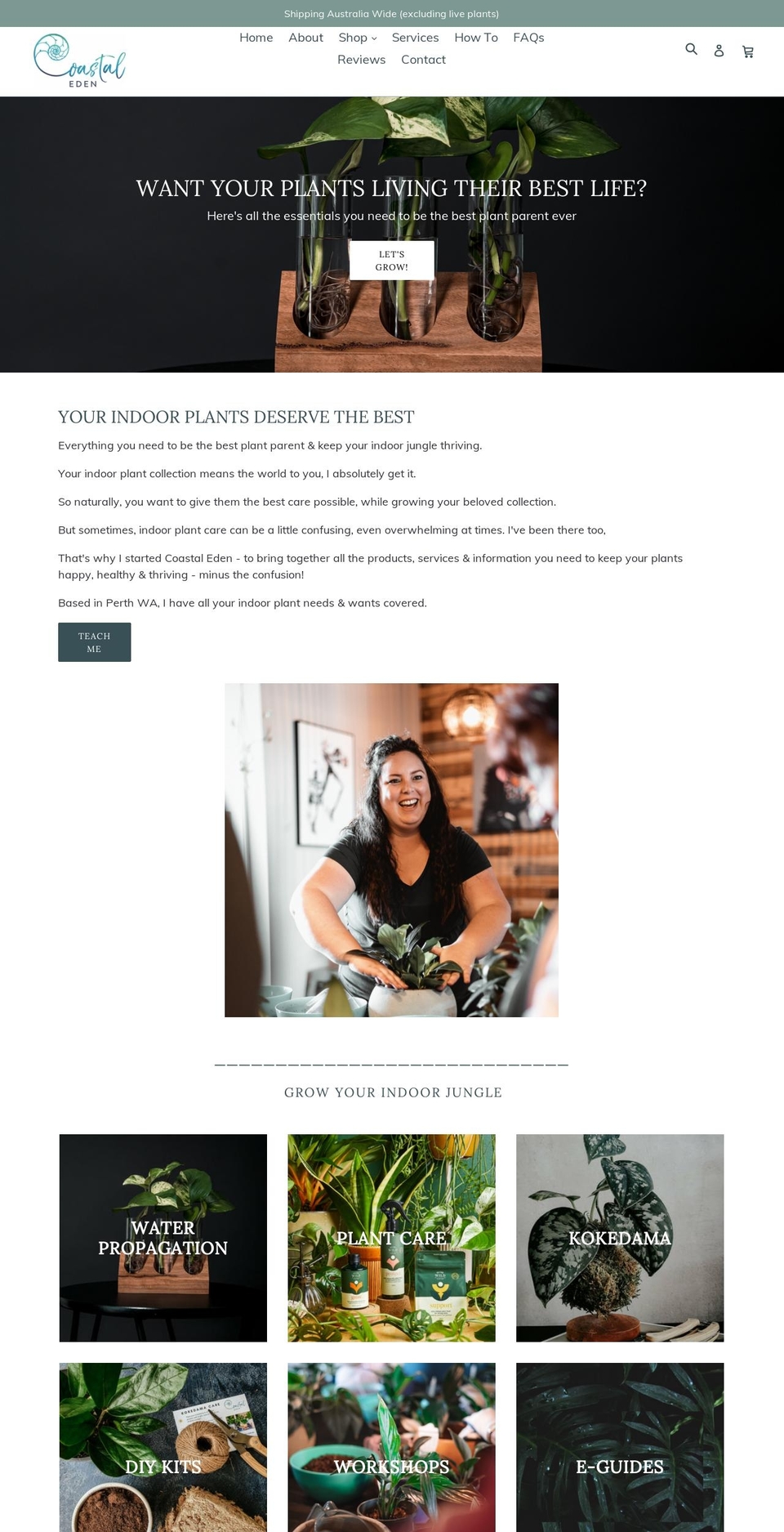 coastaleden.com.au shopify website screenshot