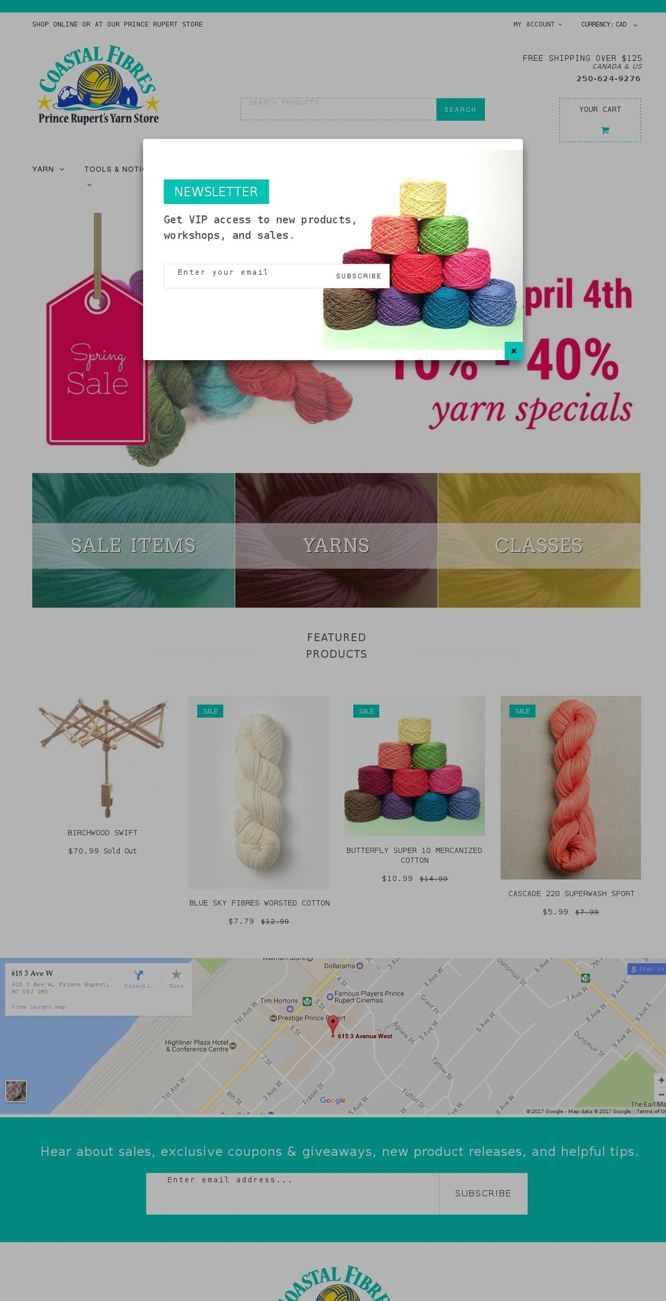 coastalfibres.com shopify website screenshot