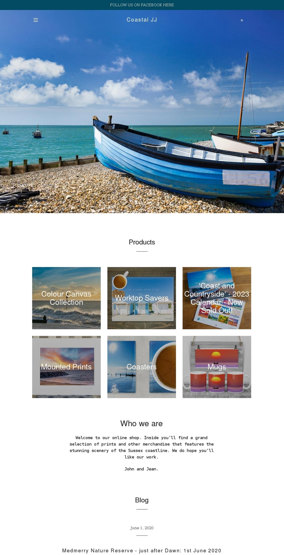 coastaljj.co.uk shopify website screenshot