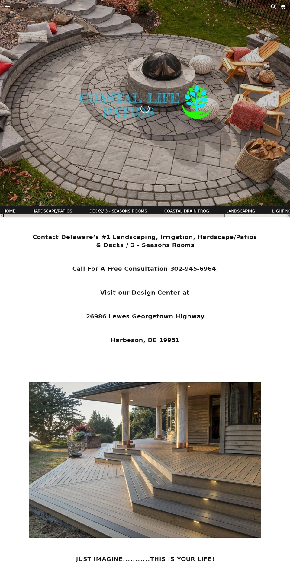coastallifepatios.com shopify website screenshot