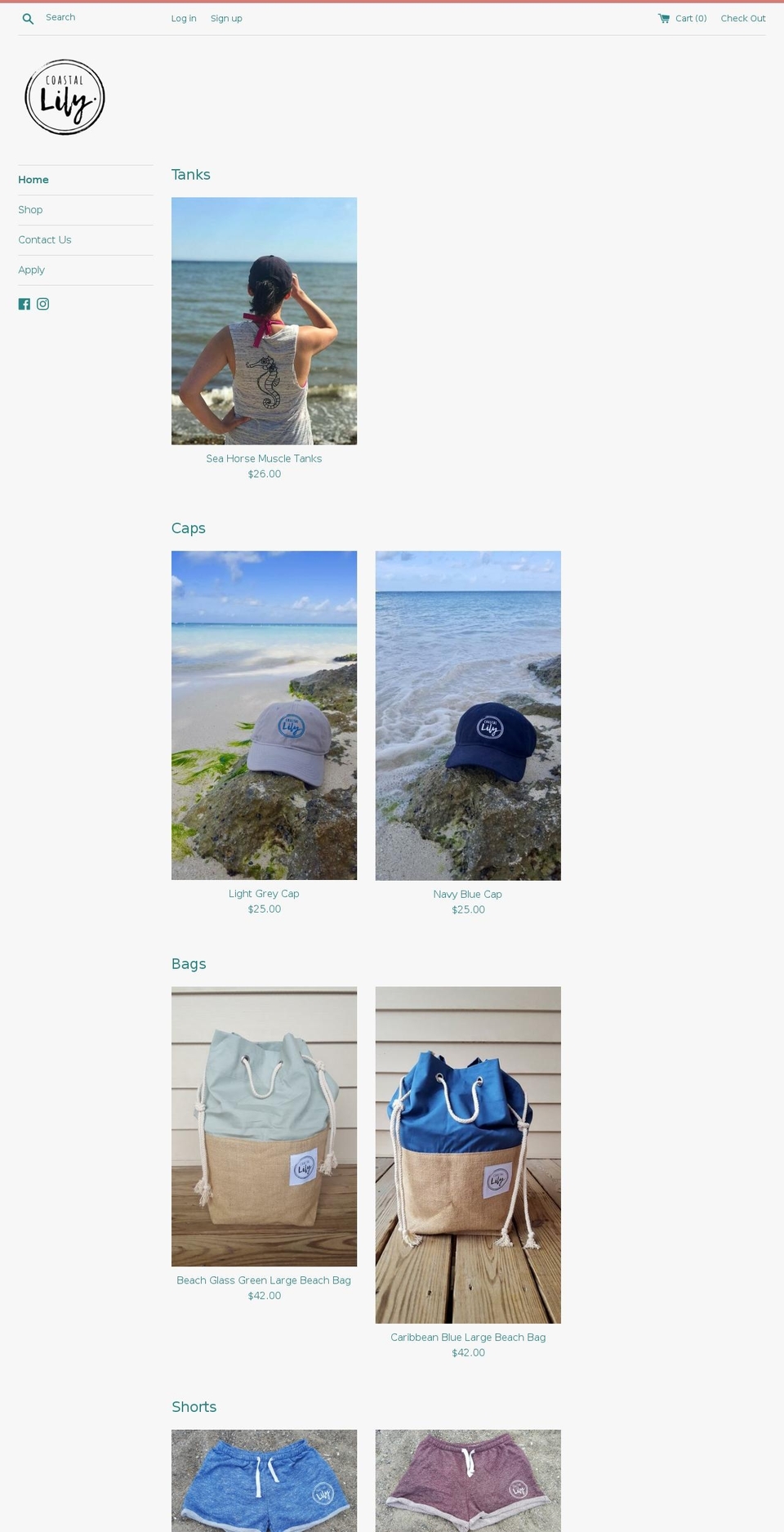 coastallily.com — Shopify storefront screenshot