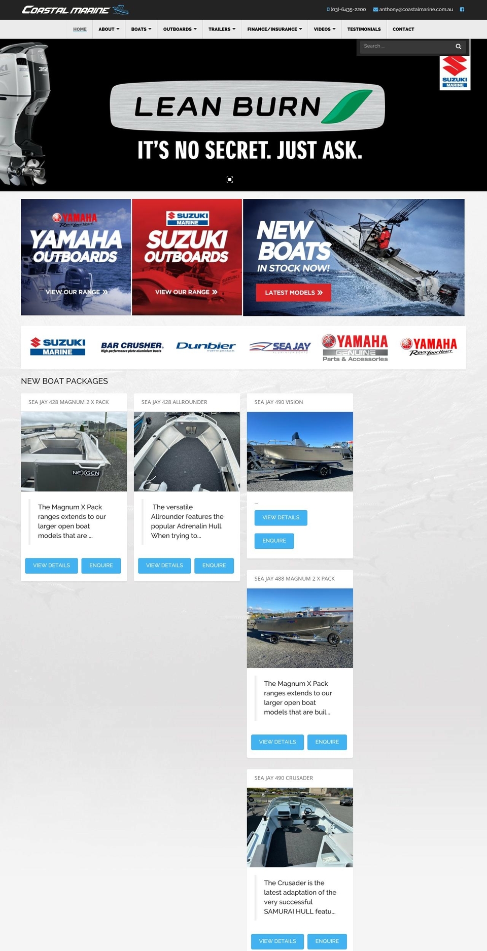 coastalmarine.com.au shopify website screenshot