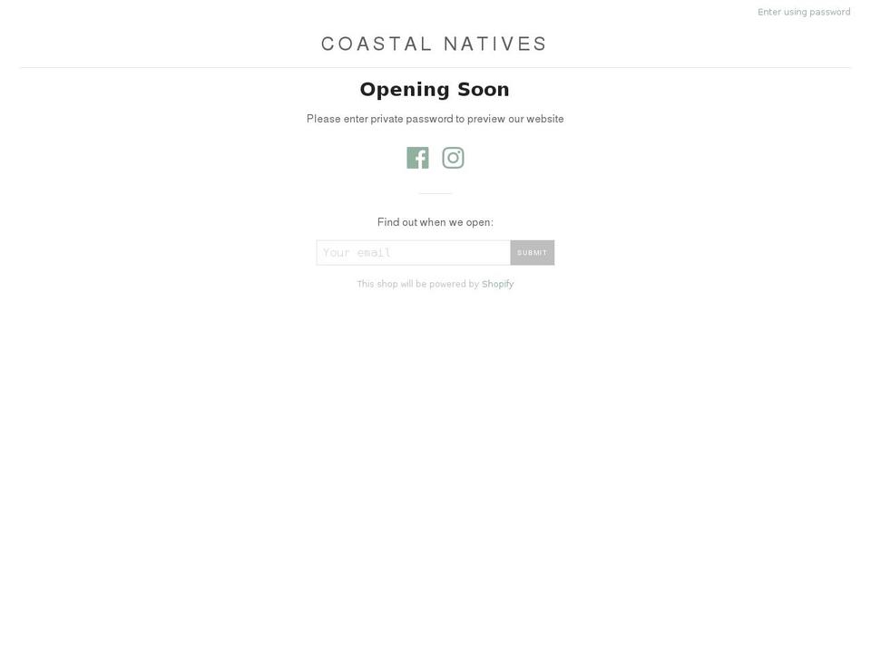 coastalnatives.com — Shopify storefront screenshot