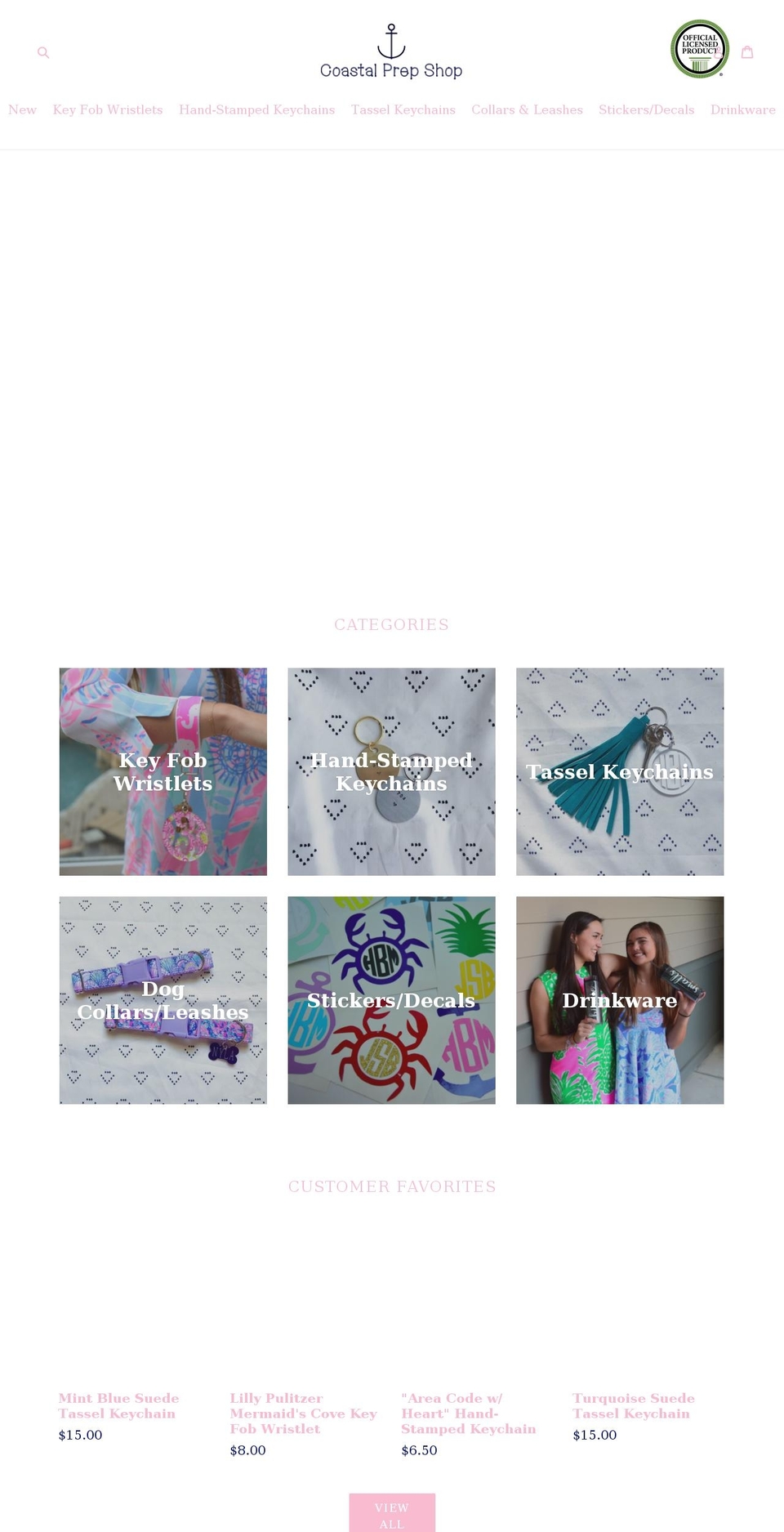 coastalprepshop.com — Shopify storefront screenshot