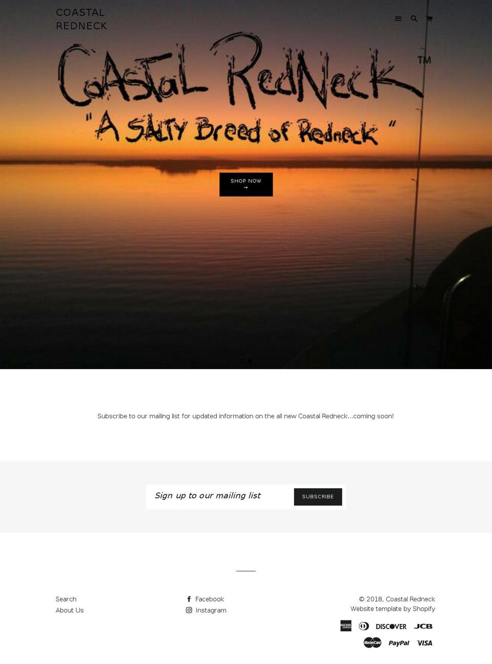 coastalredneck.com — Shopify storefront screenshot