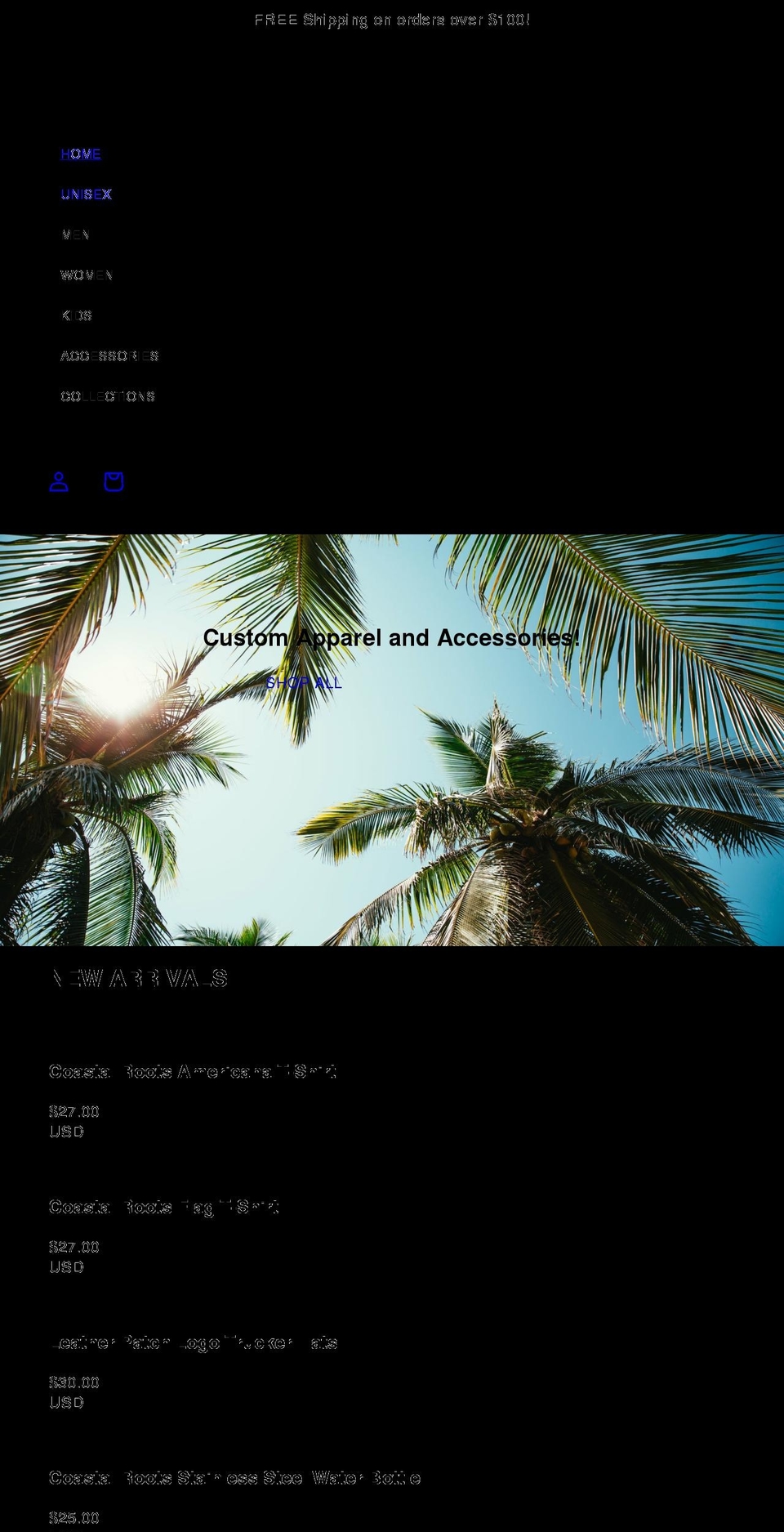 coastalrootsco.com shopify website screenshot