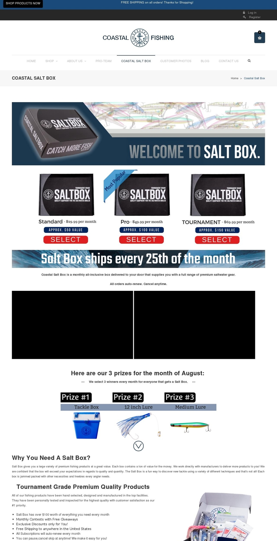 coastalsaltbox.com — Shopify storefront screenshot