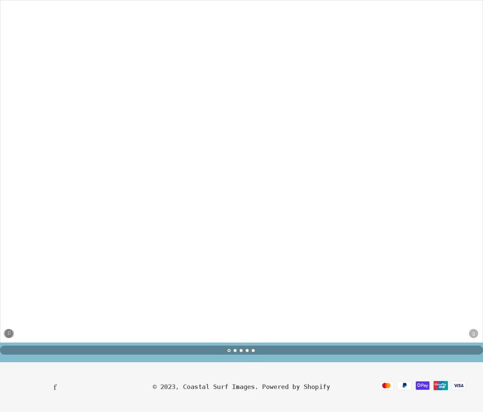 coastalsurfimages.com shopify website screenshot