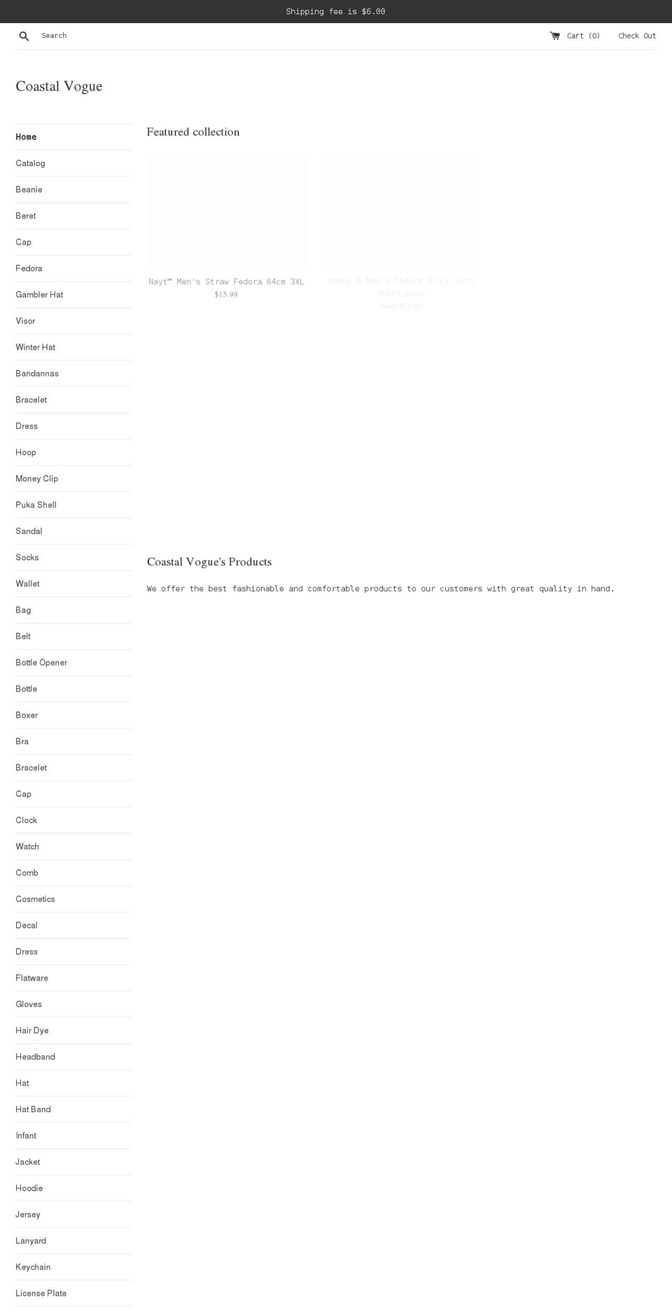 coastalvogueusa.com shopify website screenshot